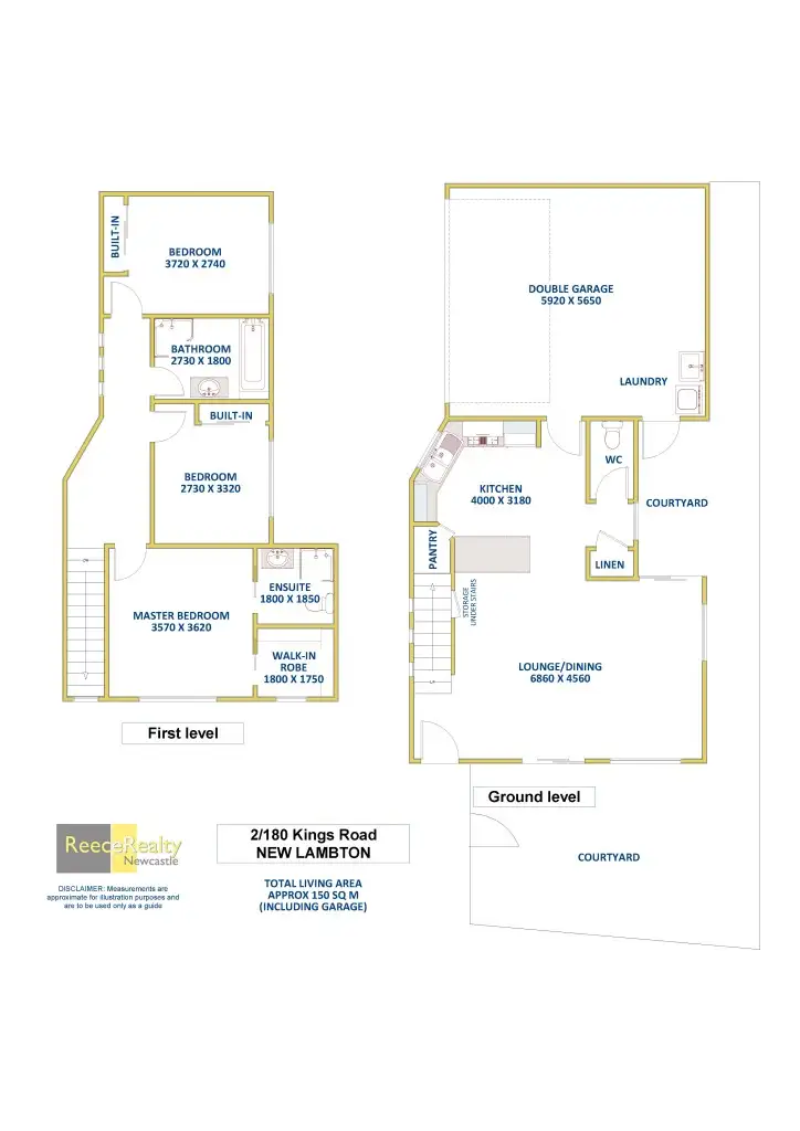 Floorplan of Homely townhouse listing, 2/180 Kings Road, New Lambton NSW 2305
