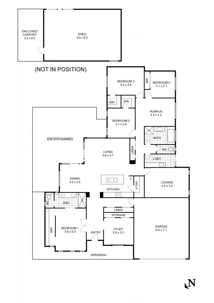 Floorplan of Homely house listing, 637 Axe
Creek Road, Axe Creek VIC 3551