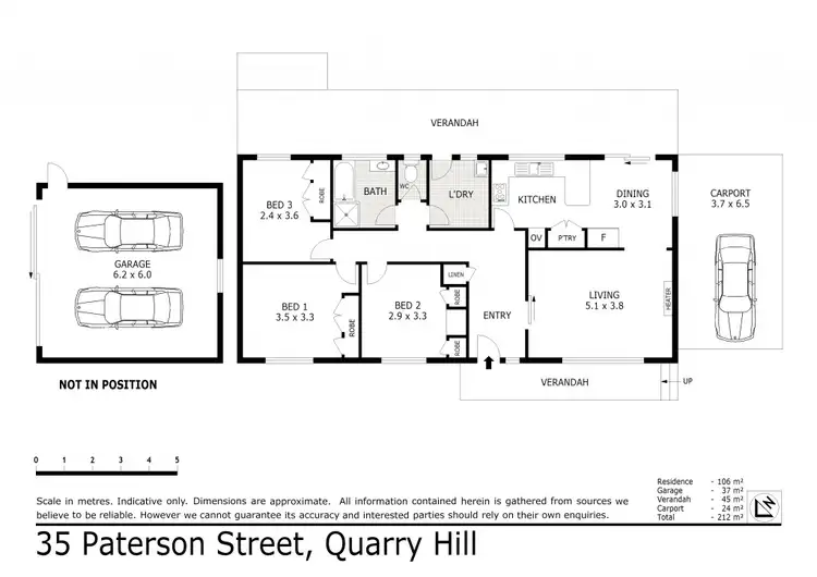 Floorplan of Homely house listing, 35 Paterson Street, Quarry Hill VIC 3550