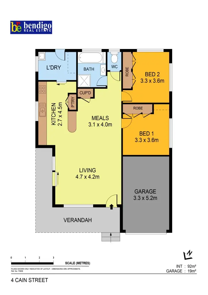 Floorplan of Homely house listing, 4 Cain Street, Quarry Hill VIC 3550