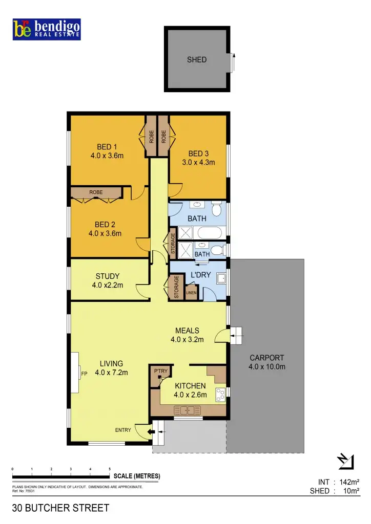 Floorplan of Homely house listing, 30 Butcher Street, Strathdale VIC 3550