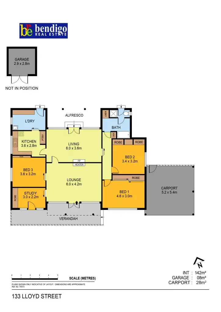 Floorplan of Homely house listing, 133 Lloyd Street, East Bendigo VIC 3550