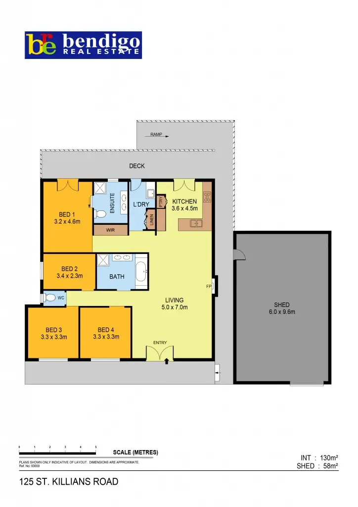 Floorplan of Homely house listing, 125 St Killian Street, White Hills VIC 3550