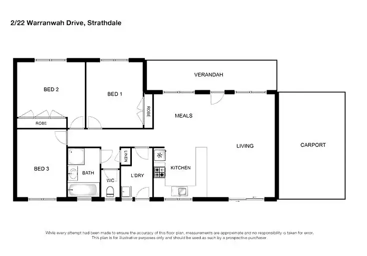Floorplan of Homely house listing, 2/22 Warranwah Drive, Kennington VIC 3550