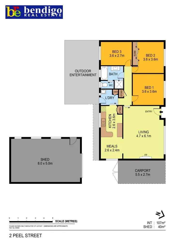 Floorplan of Homely house listing, 2 Peel Street, Quarry Hill VIC 3550