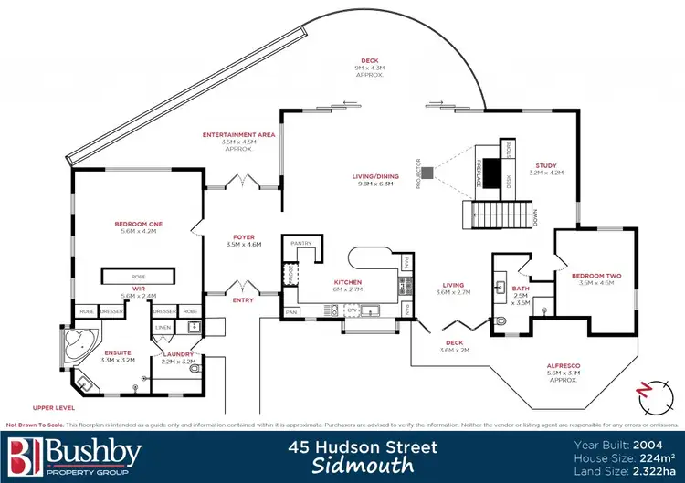 Floorplan of Homely house listing, 45 Hudson Street, Sidmouth TAS 7270