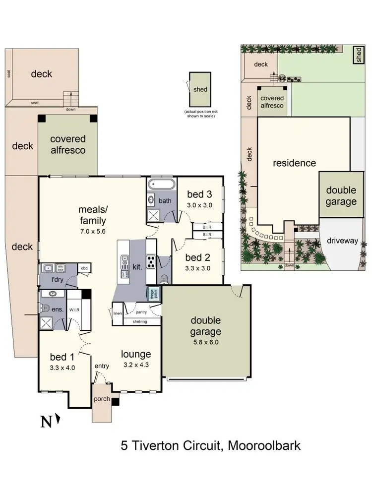Floorplan of Homely house listing, 5 Tiverton Circuit, Mooroolbark VIC 3138