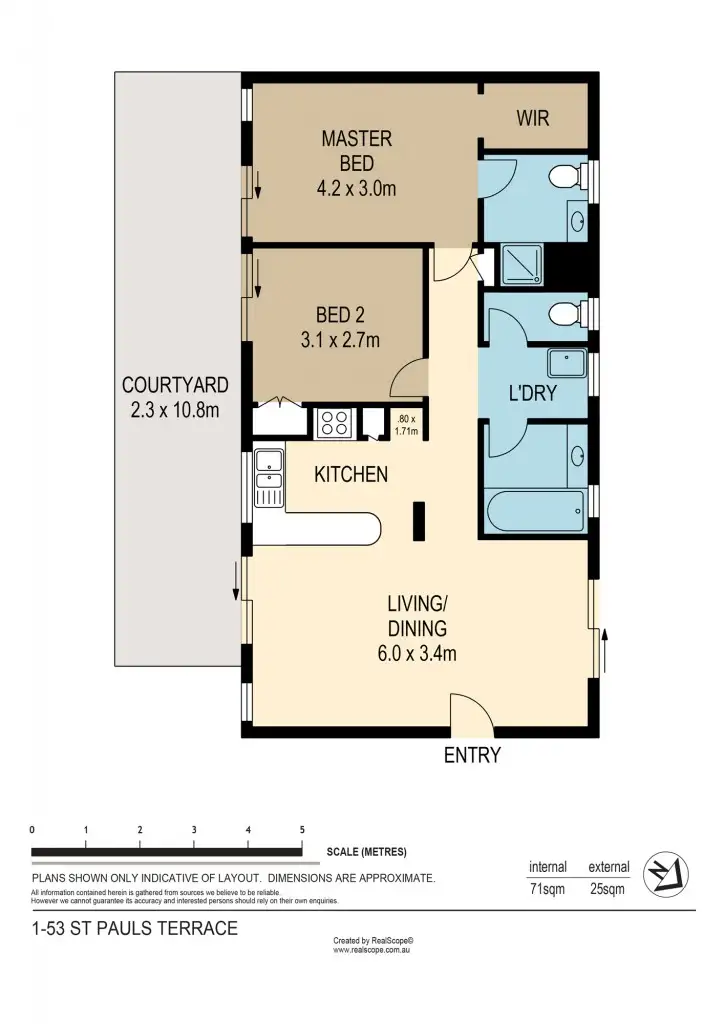 Floorplan of Homely unit listing, 1/53 St Pauls Terrace (Access Via 16 Phillips Street), Spring Hill QLD 4000