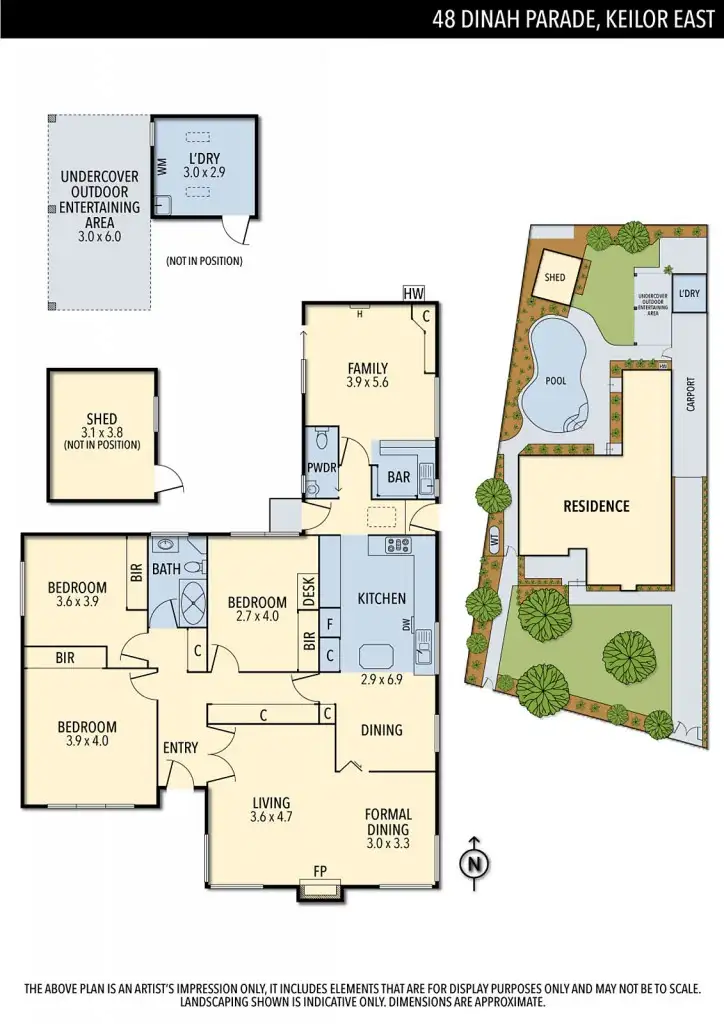 Floorplan of Homely house listing, 48 Dinah Parade, Keilor East VIC 3033
