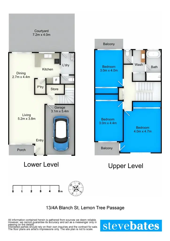 Floorplan of Homely townhouse listing, 13/4A Blanch Street, Lemon Tree Passage NSW 2319