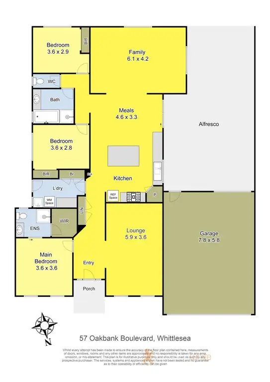 Floorplan of Homely house listing, 57 Oakbank Boulevard, Whittlesea VIC 3757