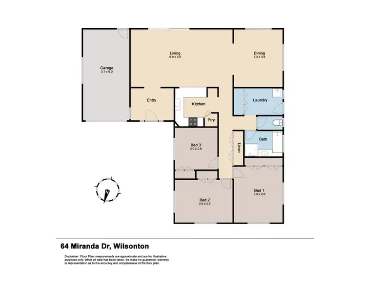 Floorplan of Homely house listing, 64 Miranda drive, Wilsonton Heights QLD 4350