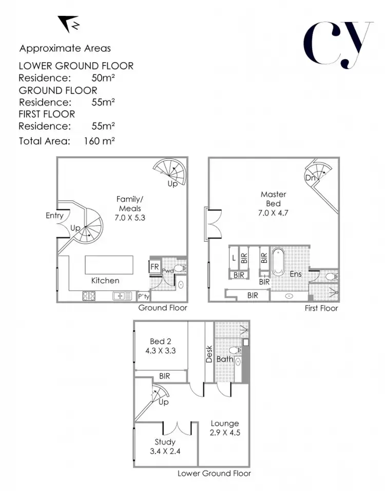 Floorplan of Homely townhouse listing, 3/5 Mouat Street, Fremantle WA 6160