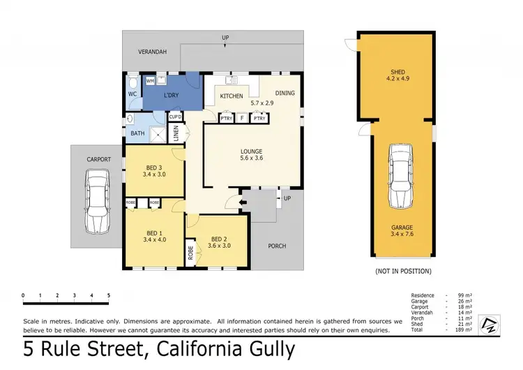 Floorplan of Homely house listing, 5 Rule Street, California Gully VIC 3556