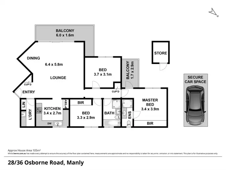 Floorplan of Homely apartment listing, 28/36 Osborne Road, Manly NSW 2095