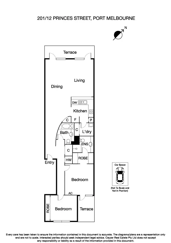 Floorplan of Homely apartment listing, 201/12 Princes Street, Port Melbourne VIC 3207