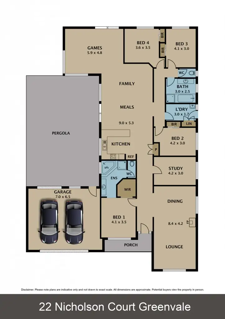 Floorplan of Homely house listing, 22 Nicholson Court, Greenvale VIC 3059