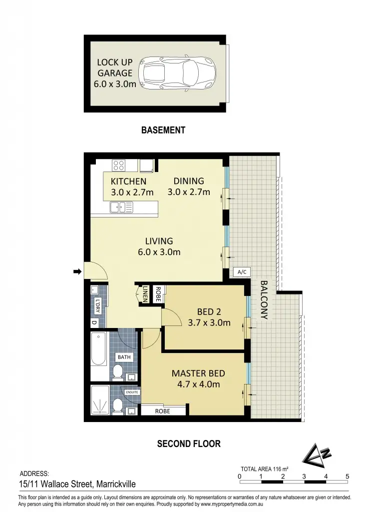 Floorplan of Homely apartment listing, 15/11 Wallace Street, Marrickville NSW 2204