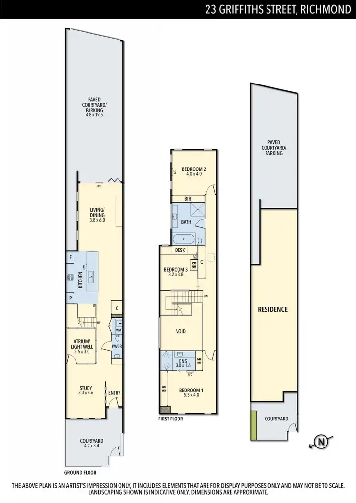Floorplan of Homely house listing, 23 Griffiths Street, Richmond VIC 3121