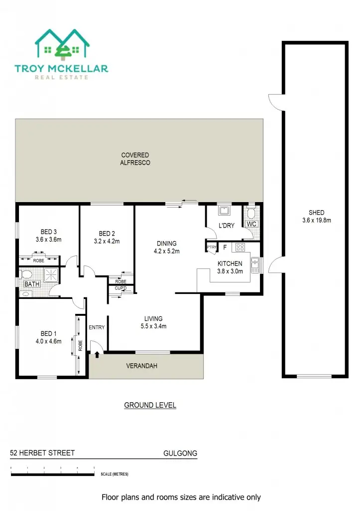 Floorplan of Homely house listing, 52 Herbert Street, Gulgong NSW 2852