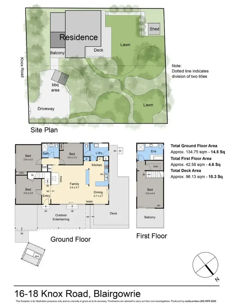Floorplan of Homely house listing, 16-18 Knox Road, Blairgowrie VIC 3942