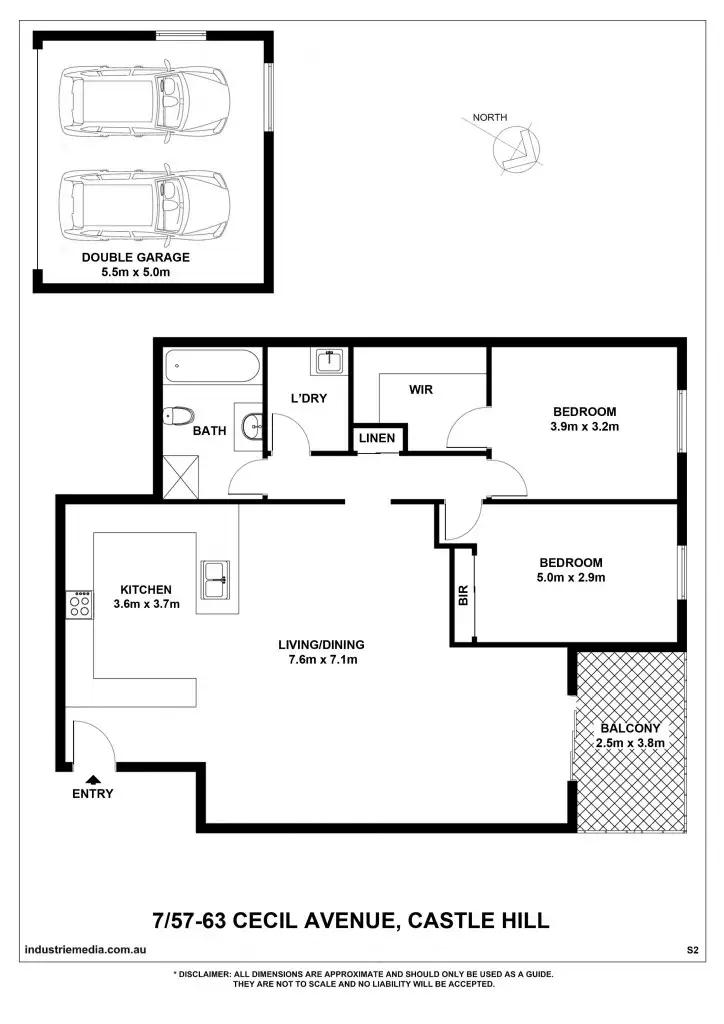 Floorplan of Homely apartment listing, 7/57-63 Cecil Ave, Castle Hill NSW 2154