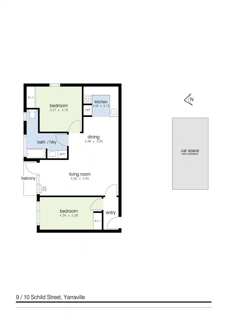 Floorplan of Homely apartment listing, 9/10 Schild Street, Yarraville VIC 3013