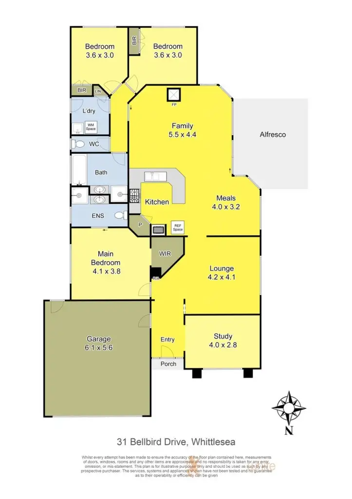 Floorplan of Homely house listing, 31 Bellbird Drive, Whittlesea VIC 3757