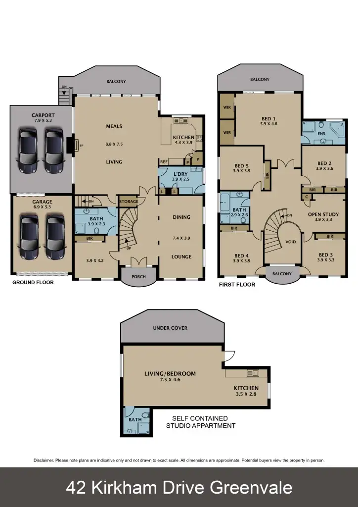 Floorplan of Homely house listing, 42 Kirkham Drive, Greenvale VIC 3059