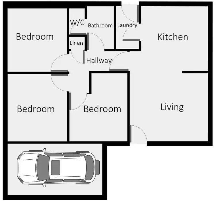 Floorplan of Homely unit listing, 51B McPherson Street, Horsham VIC 3400
