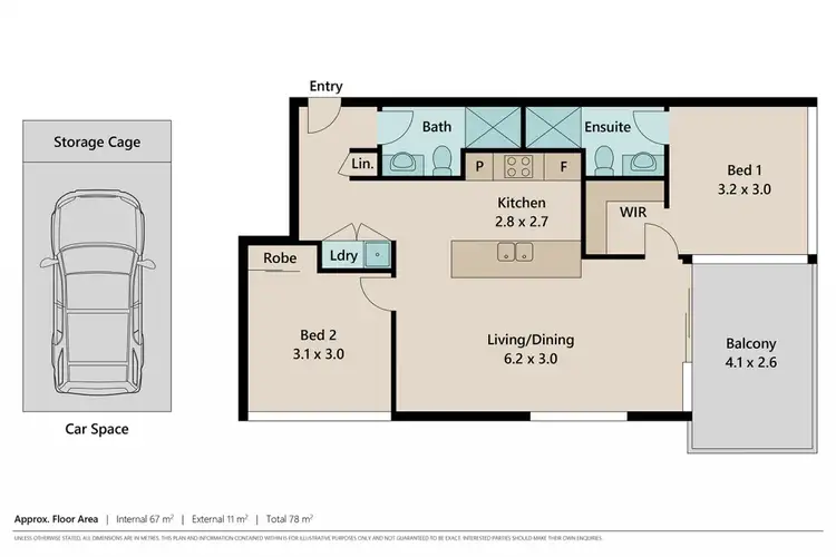 Floorplan of Homely unit listing, 1104/31 Musk Avenue, Kelvin Grove QLD 4059