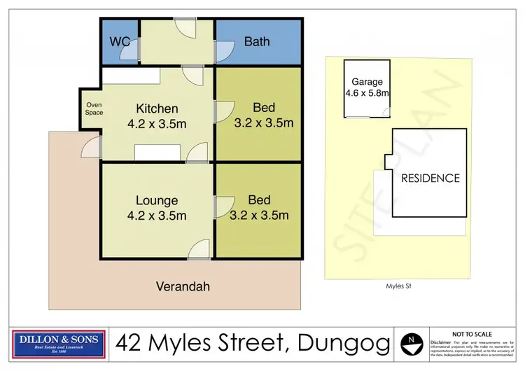 Floorplan of Homely house listing, 42 Myles Street, Dungog NSW 2420