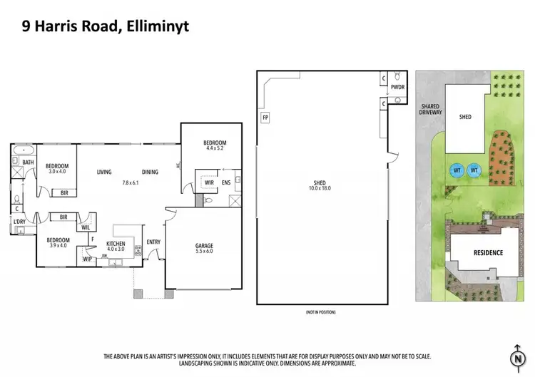 Floorplan of Homely house listing, 9 Harris Road, Elliminyt VIC 3250