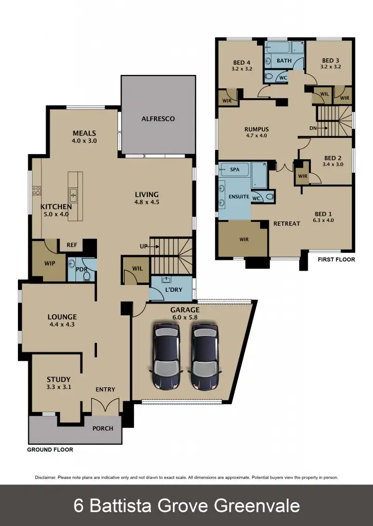 Floorplan of Homely house listing, 6 Battista Grove, Greenvale VIC 3059