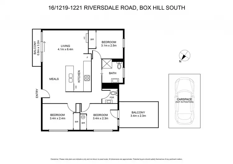 Floorplan of Homely apartment listing, 16/1219-1221 Riversdale Road, Box Hill South VIC 3128
