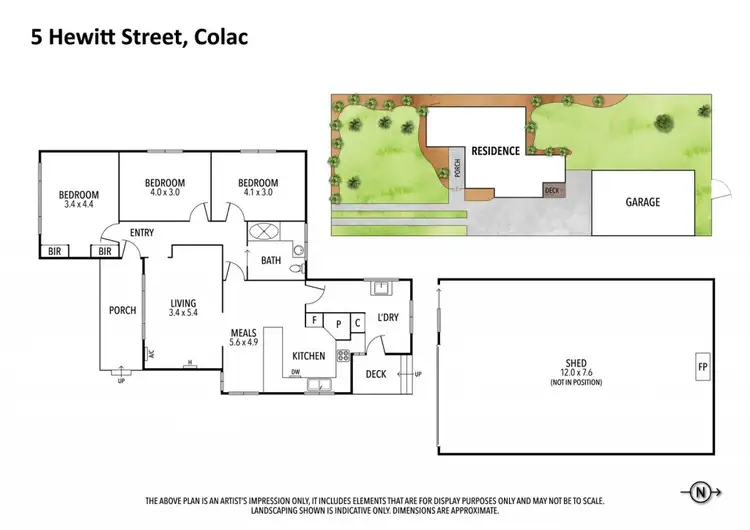 Floorplan of Homely house listing, 5 Hewitt Street, Colac VIC 3250