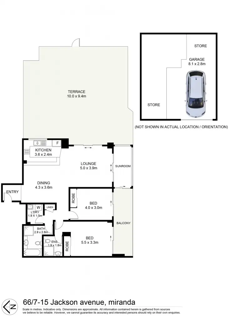 Floorplan of Homely unit listing, 66/7-15 Jackson Avenue, Miranda NSW 2228