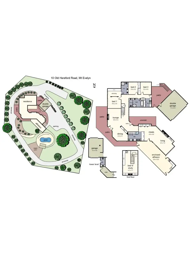 Floorplan of Homely house listing, 10 Old Hereford Road, Mount Evelyn VIC 3796