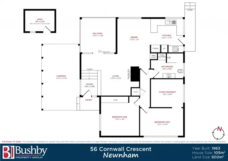 Floorplan of Homely house listing, 56 Cornwall Crescent, Newnham TAS 7248