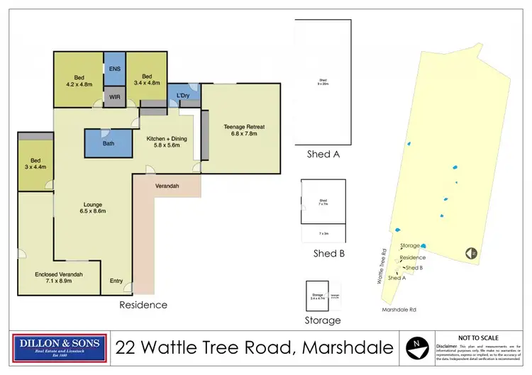 Floorplan of Homely rural property listing, 22 Wattle Tree Road, Flat Tops Via, Dungog NSW 2420