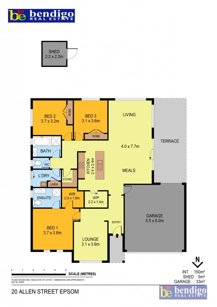 Floorplan of Homely house listing, 20 Allen Street, Epsom VIC 3551