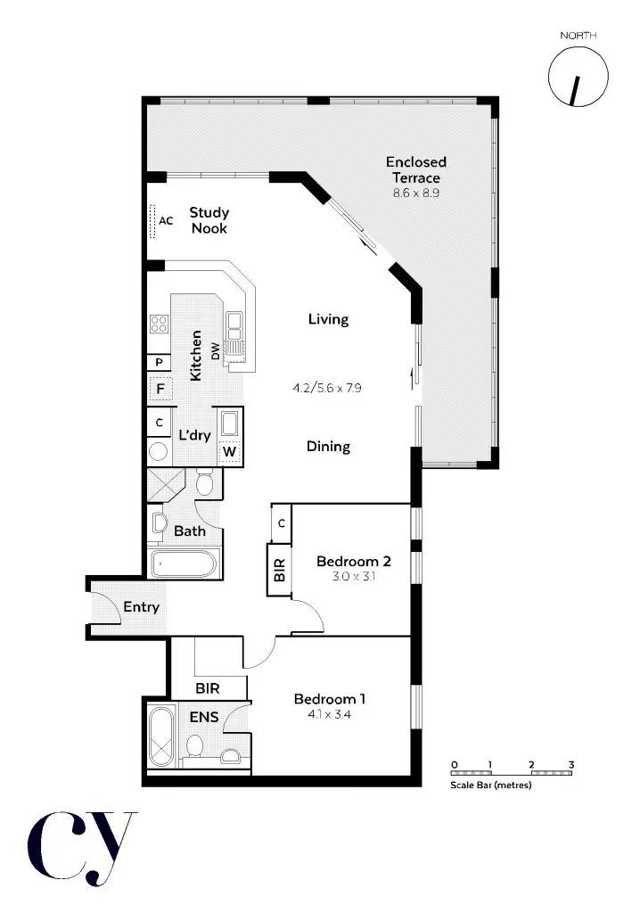 Floorplan of Homely unit listing, 210/4-6 Doepel Street, North Fremantle WA 6159