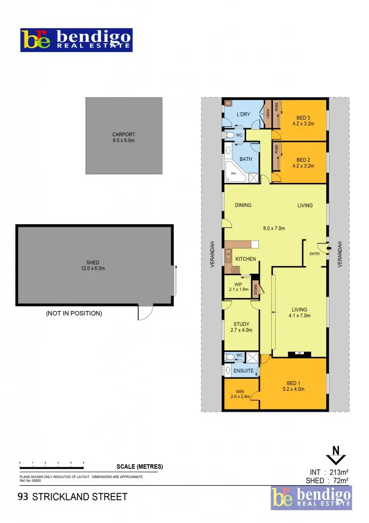 Floorplan of Homely house listing, 93 Strickland Street, Ascot VIC 3551