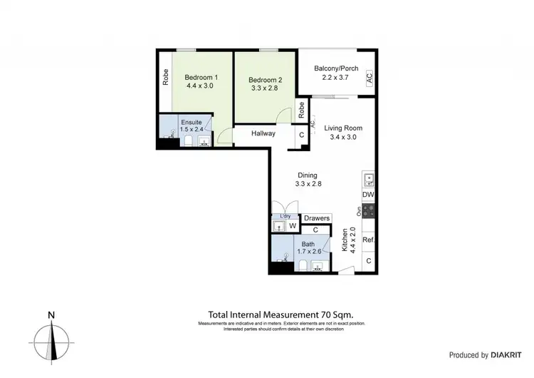 Floorplan of Homely apartment listing, 1.13/46 Fehon Street, Yarraville VIC 3013