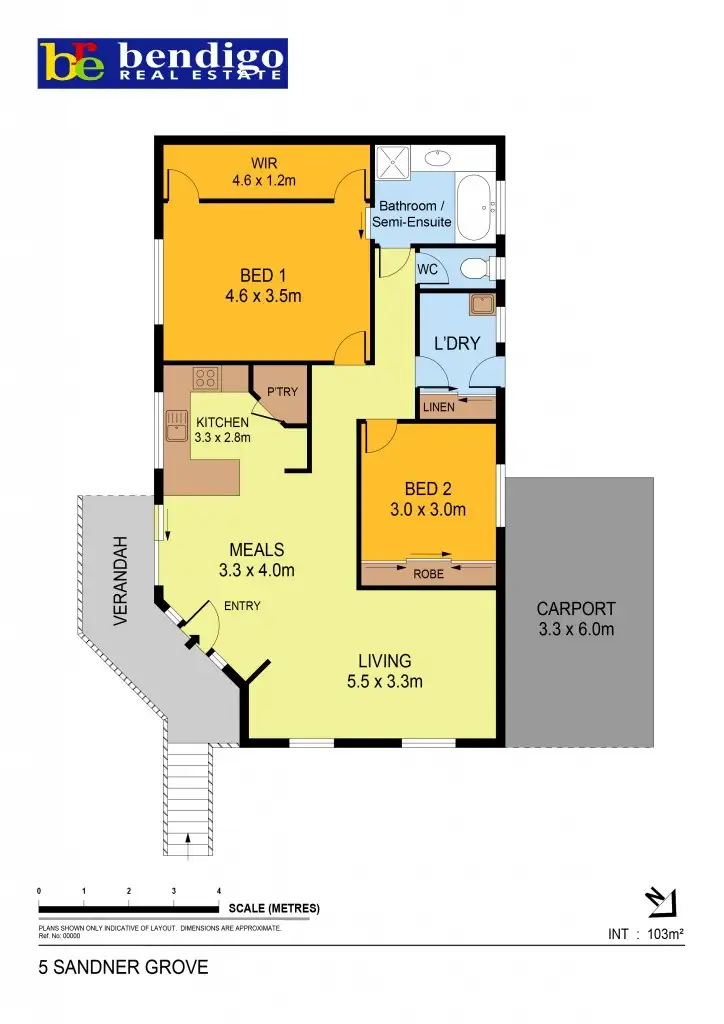 Floorplan of Homely house listing, 5 Sandner Grove, Golden Square VIC 3555