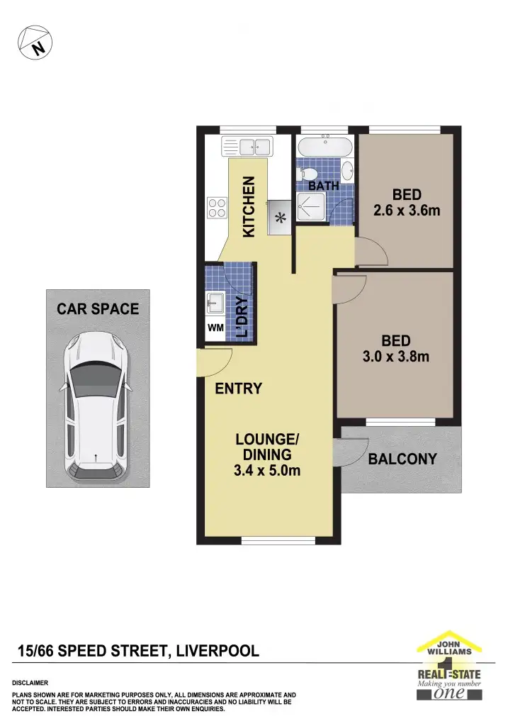 Floorplan of Homely unit listing, 15/66 Speed Street, Liverpool NSW 2170