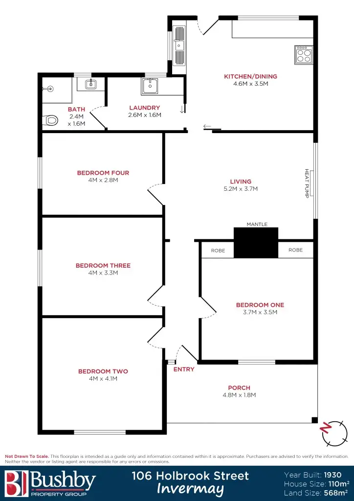 Floorplan of Homely house listing, 106 Holbrook Street, Invermay TAS 7248
