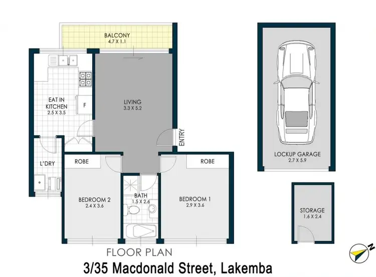 Floorplan of Homely unit listing, 3/35 Macdonald Street, Lakemba NSW 2195