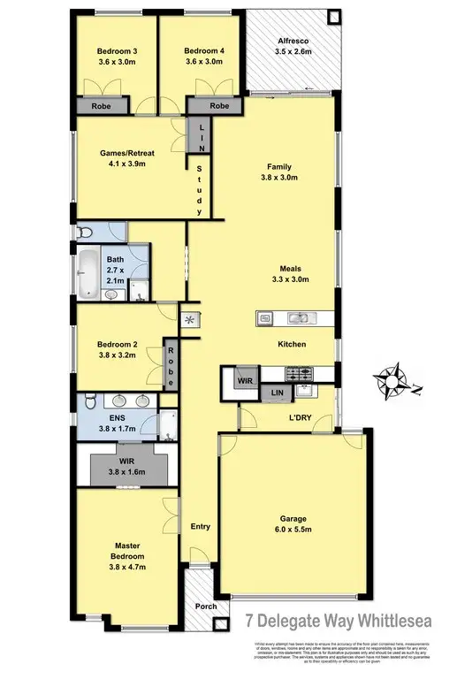 Floorplan of Homely house listing, 7 Delegate Way, Whittlesea VIC 3757