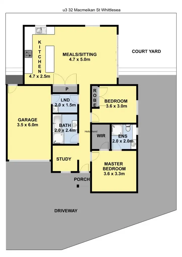 Floorplan of Homely unit listing, 3/32 Macmeikan Street, Whittlesea VIC 3757